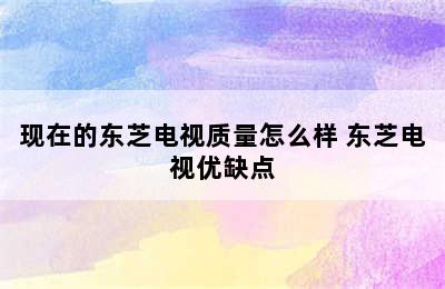 现在的东芝电视质量怎么样 东芝电视优缺点